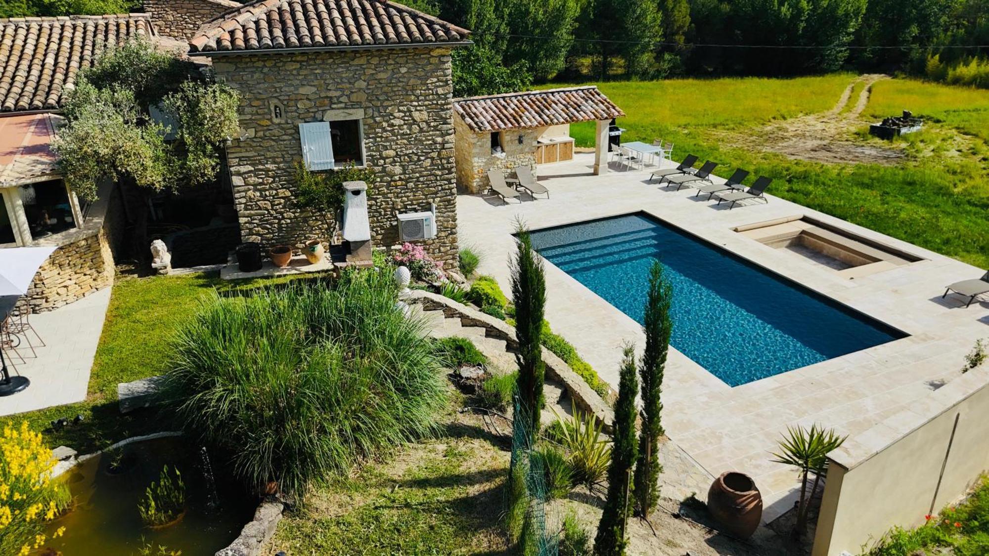 Mas Des Anges - Bastide De 5 Chambres Avec Piscine Entrechaux Eksteriør bilde